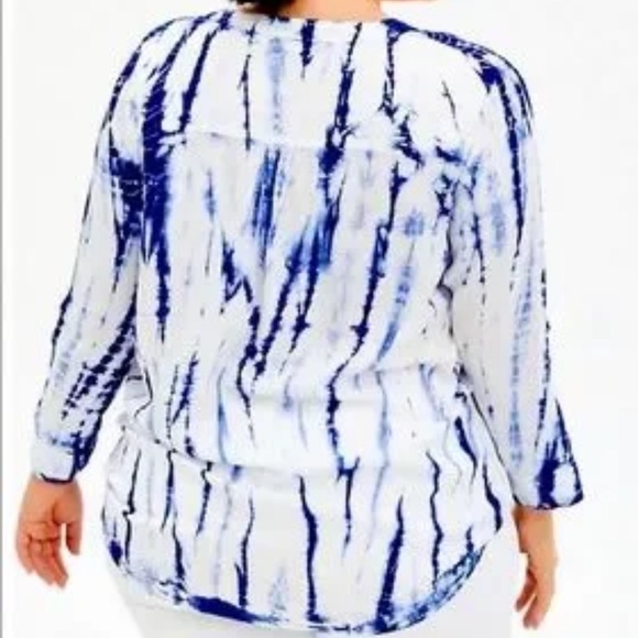 torrid Tops - TORRID Relaxed Blue Tie Dye blouse